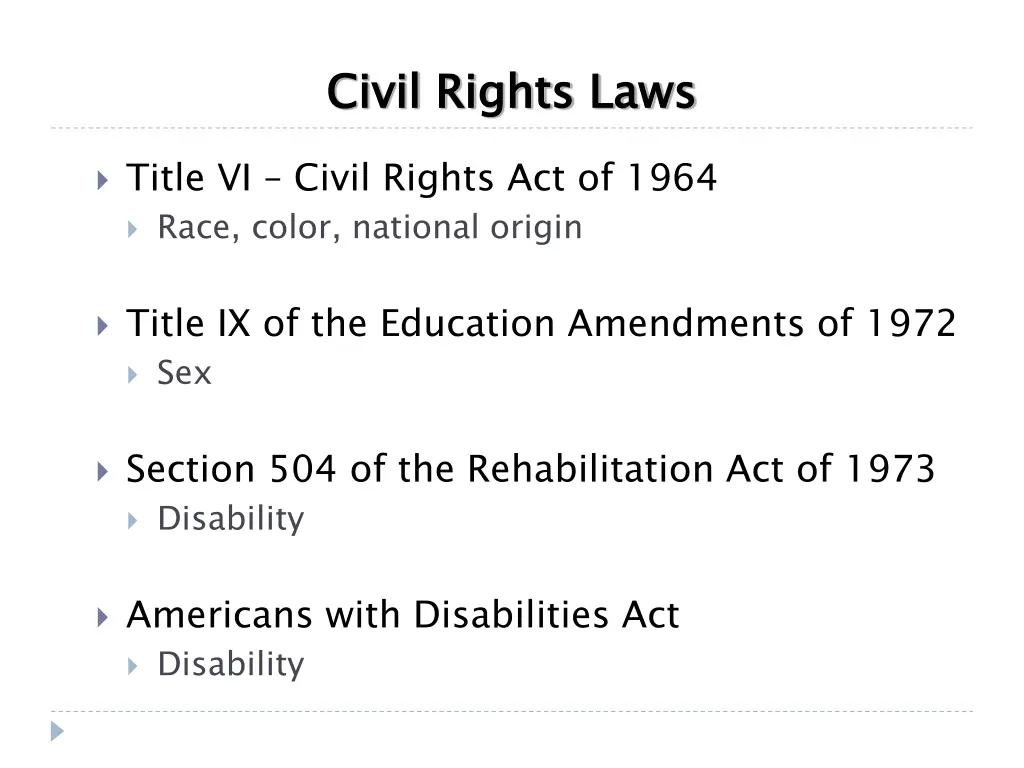 civil rights laws