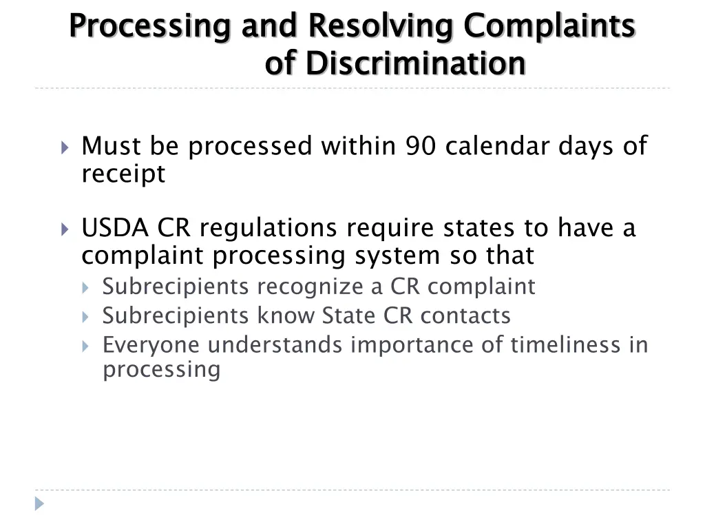 processing and resolving complaints