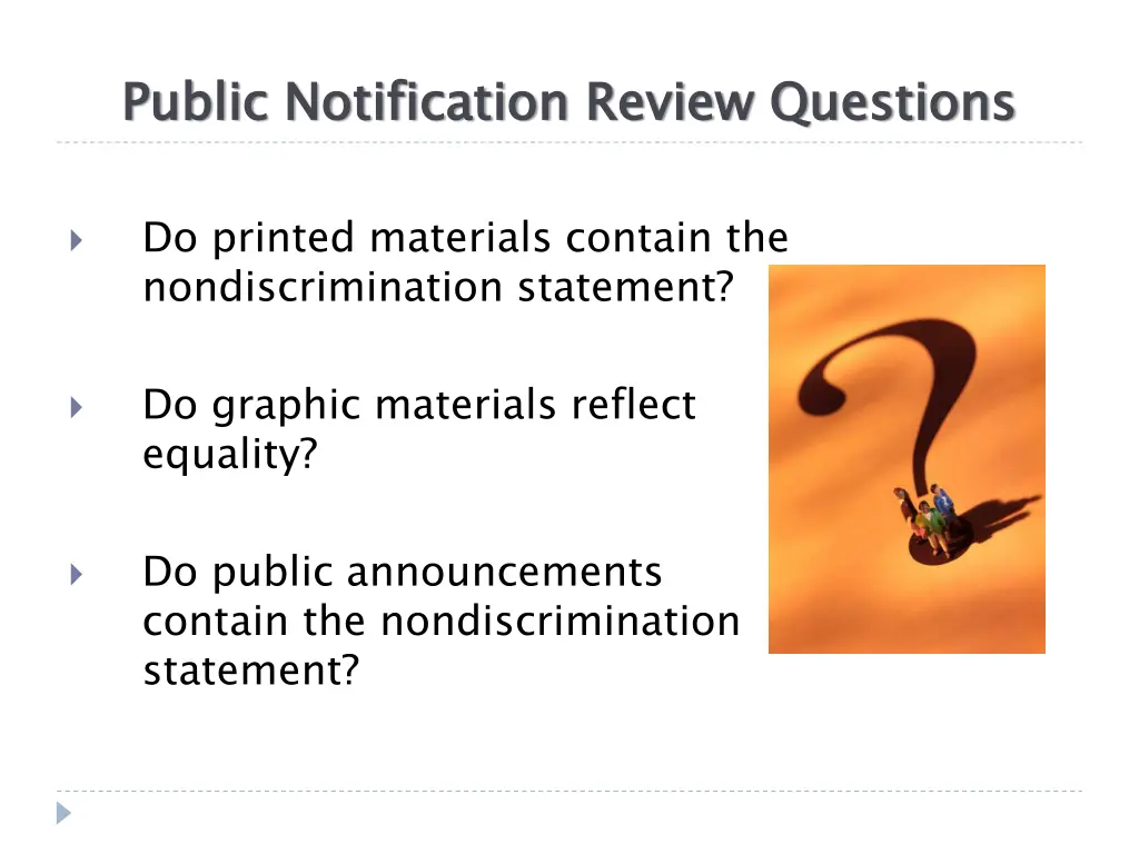 public notification review questions