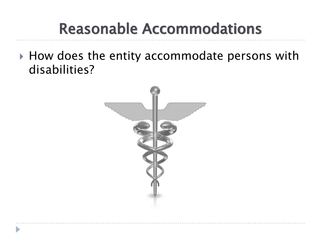 reasonable accommodations
