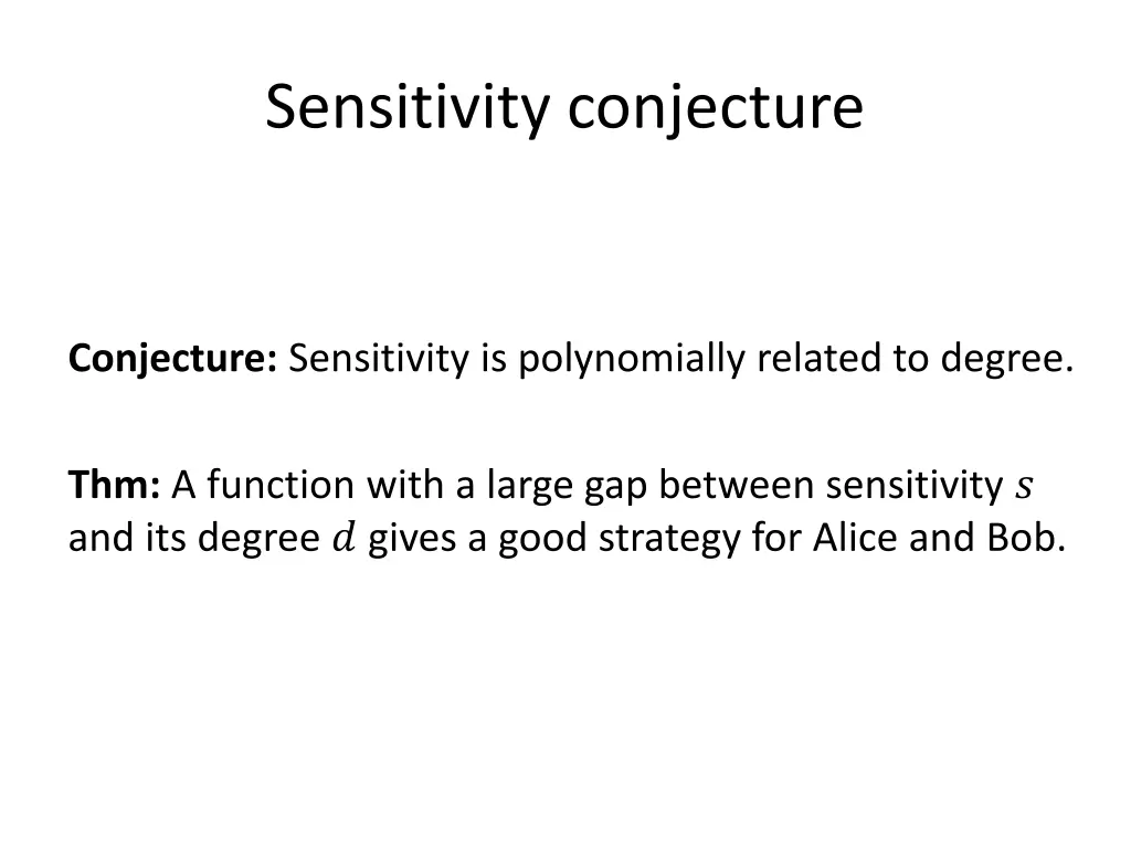 sensitivity conjecture