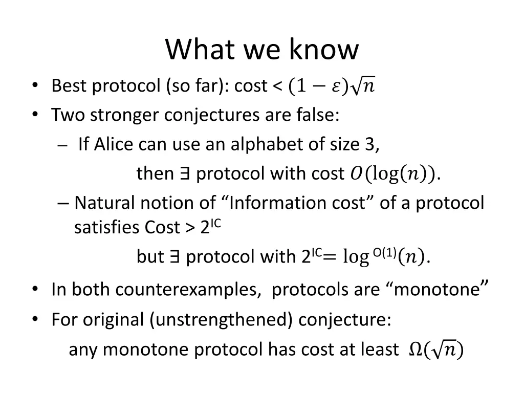 what we know