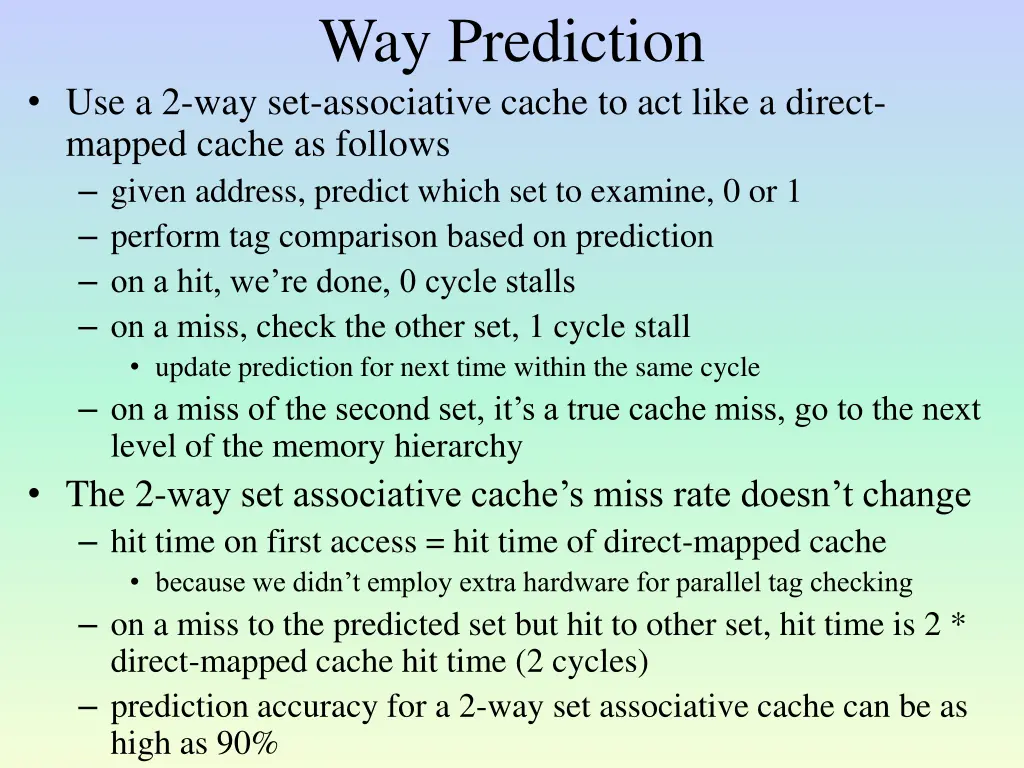way prediction