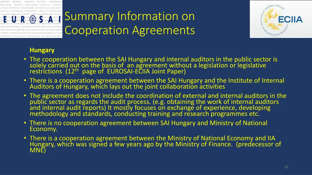 summary information on cooperation agreements 4