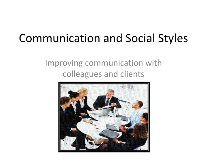 communication and social styles