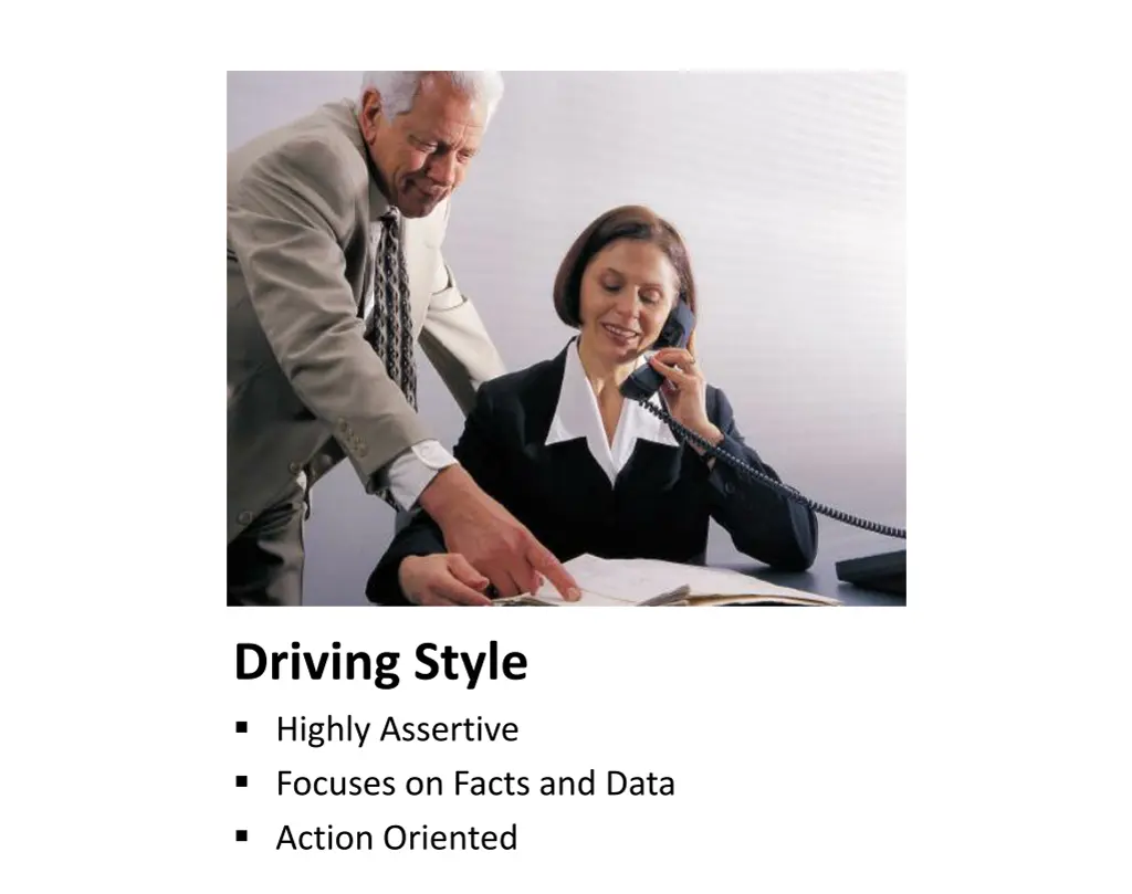 driving style highly assertive focuses on facts