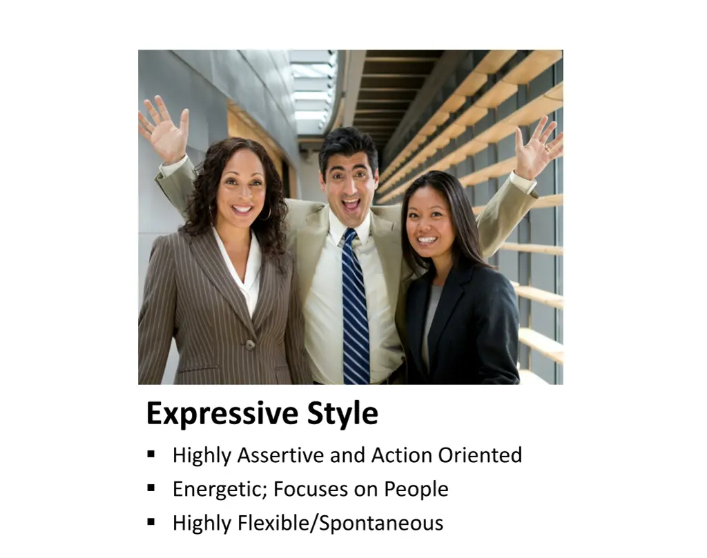expressive style highly assertive and action