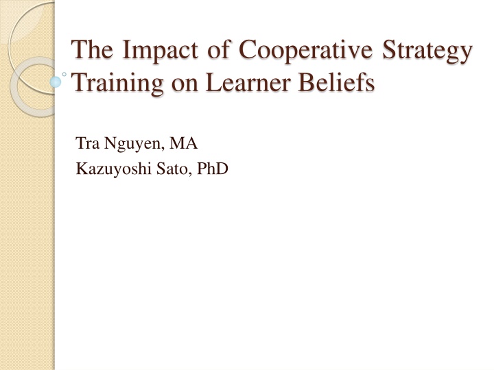 the impact of cooperative strategy training