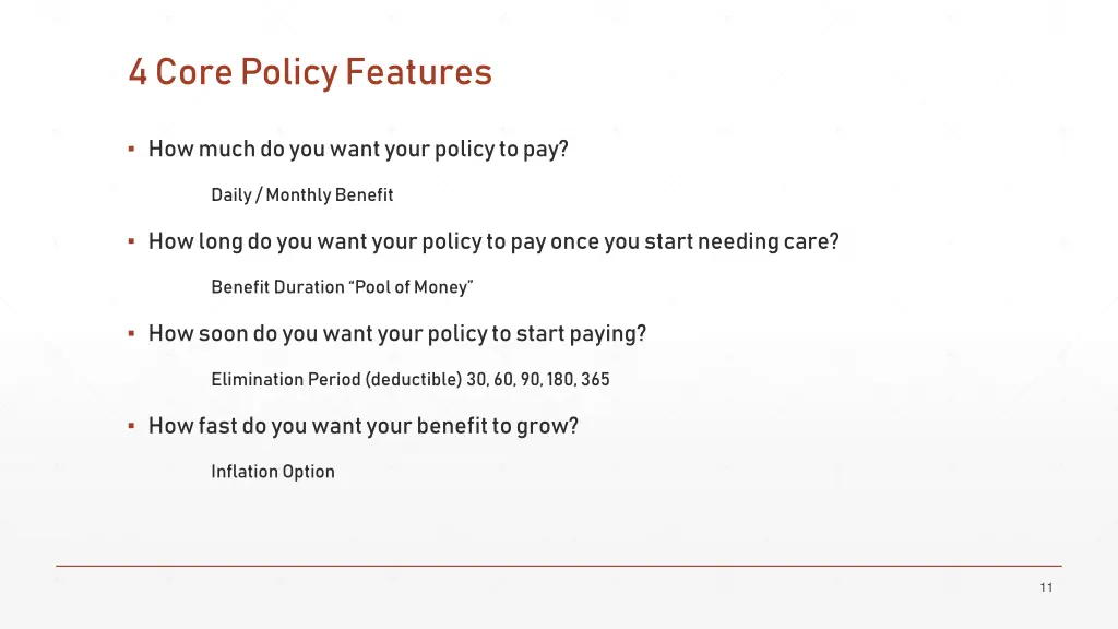 4 core policy features