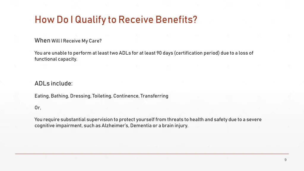 how do i qualify to receive benefits