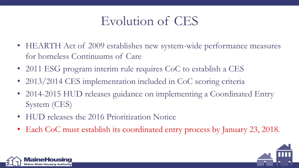 evolution of ces