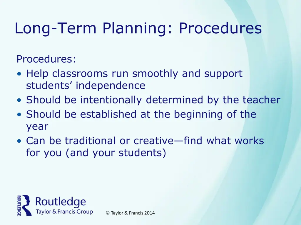 long term planning procedures