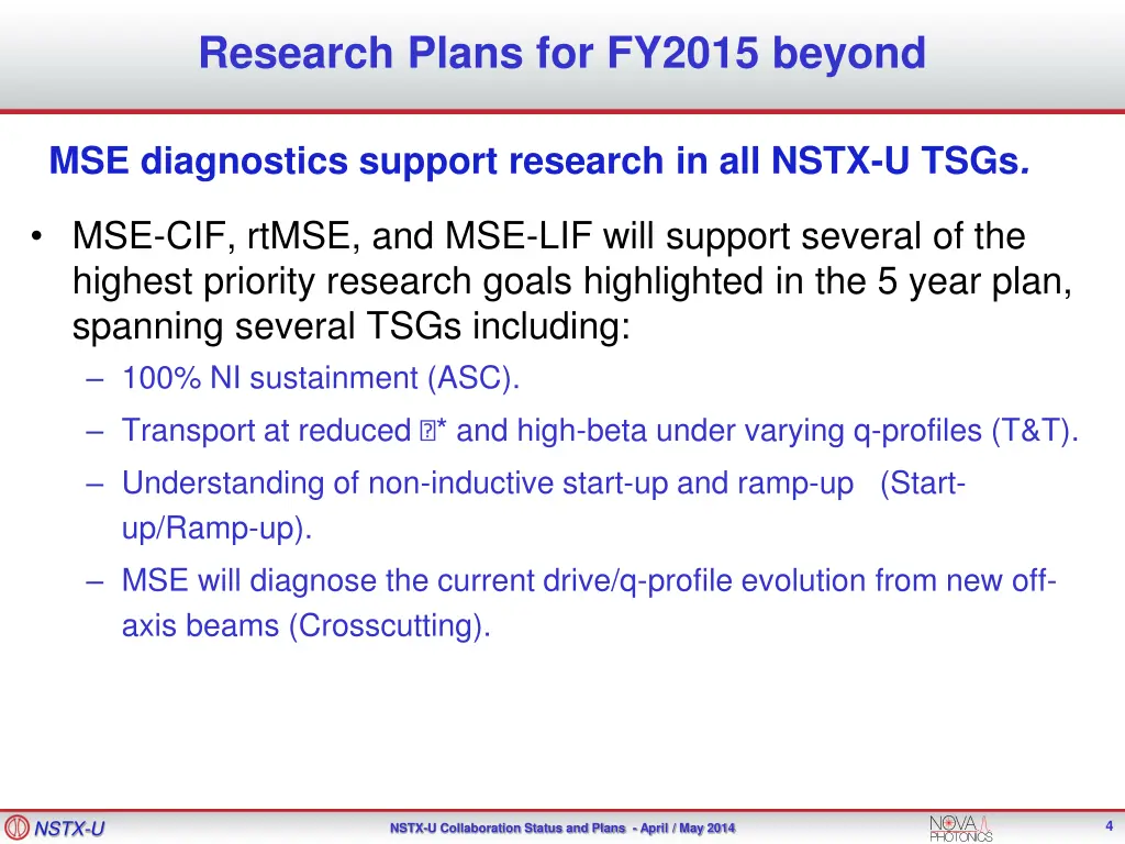 research plans for fy2015 beyond