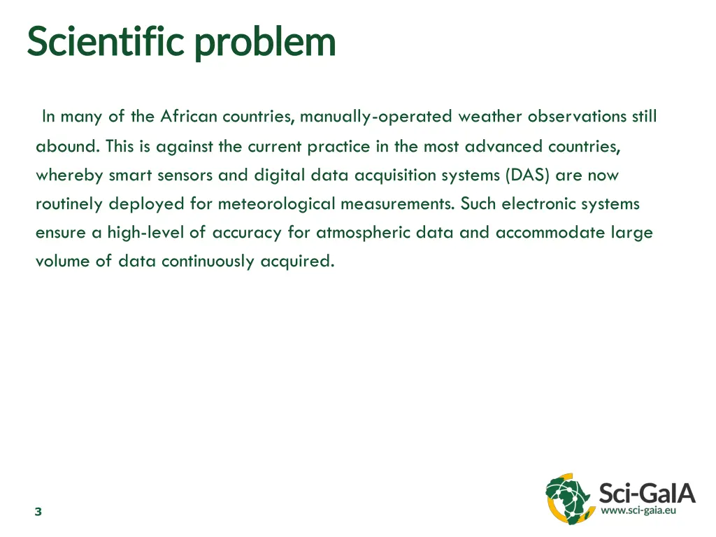 scientific problem scientific problem