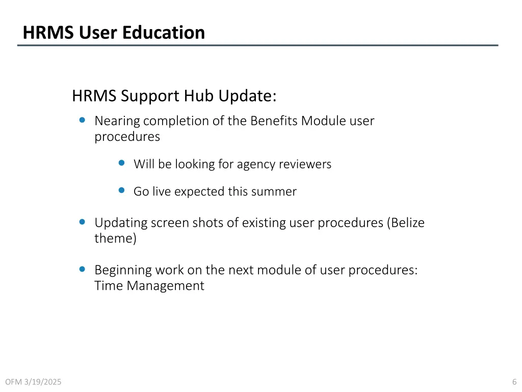 hrms user education
