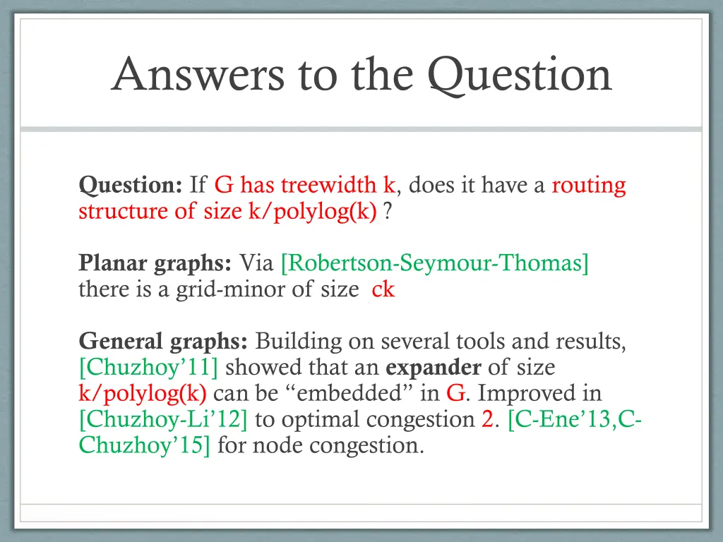 answers to the question