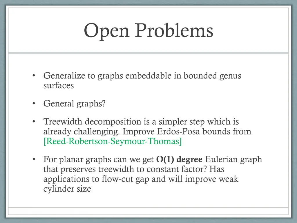 open problems