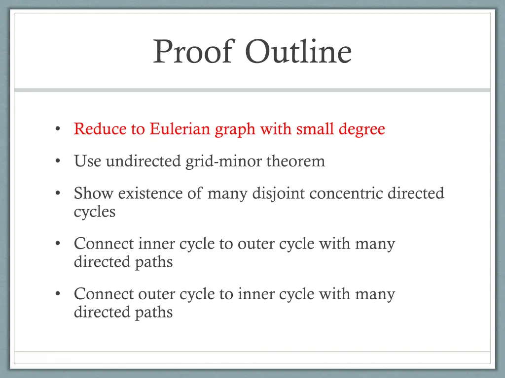 proof outline