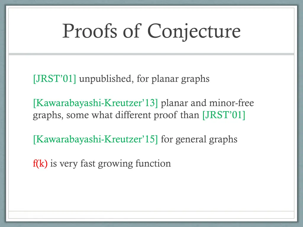 proofs of conjecture