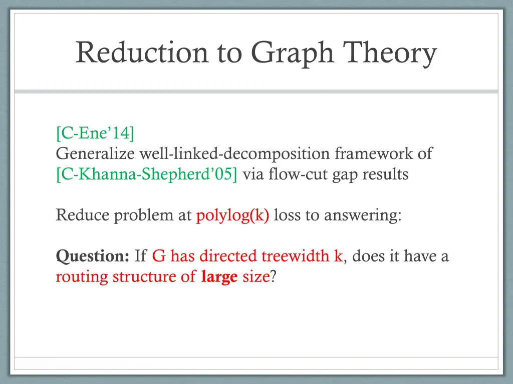 reduction to graph theory 2