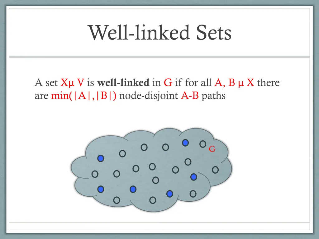 well linked sets