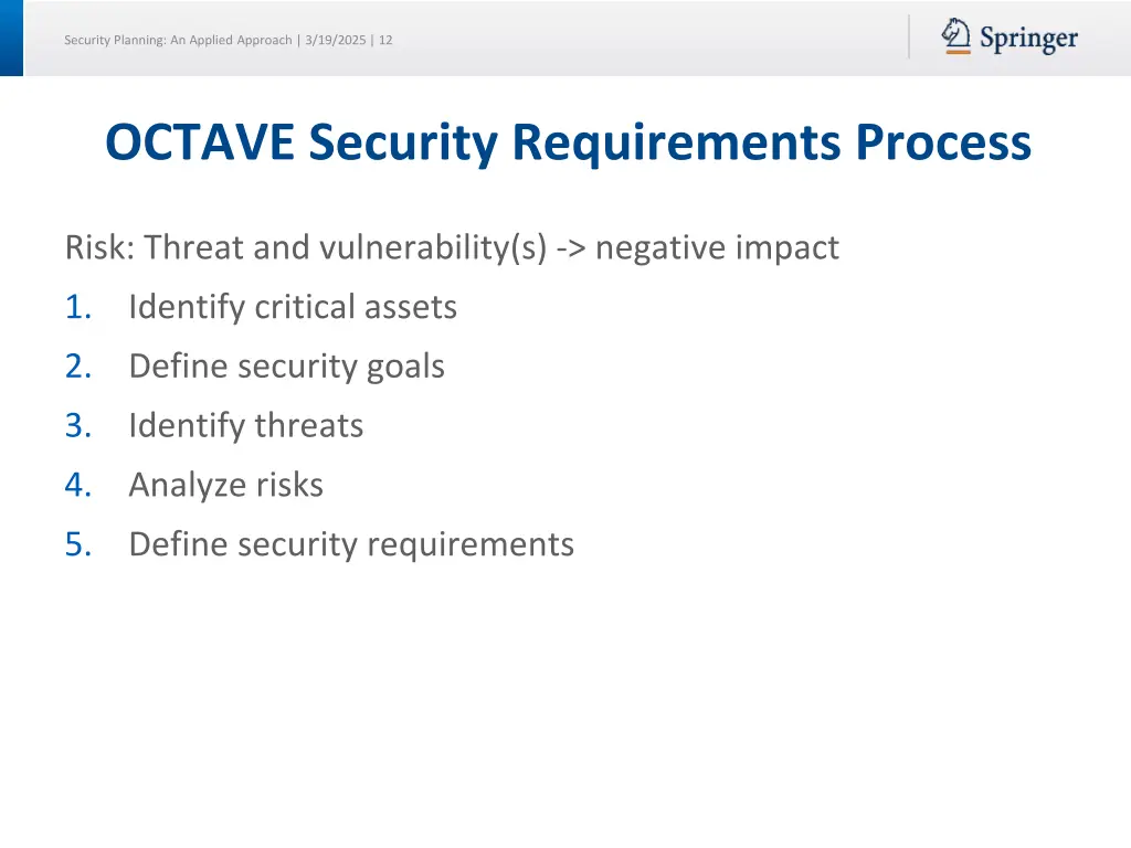security planning an applied approach 3 19 2025 12
