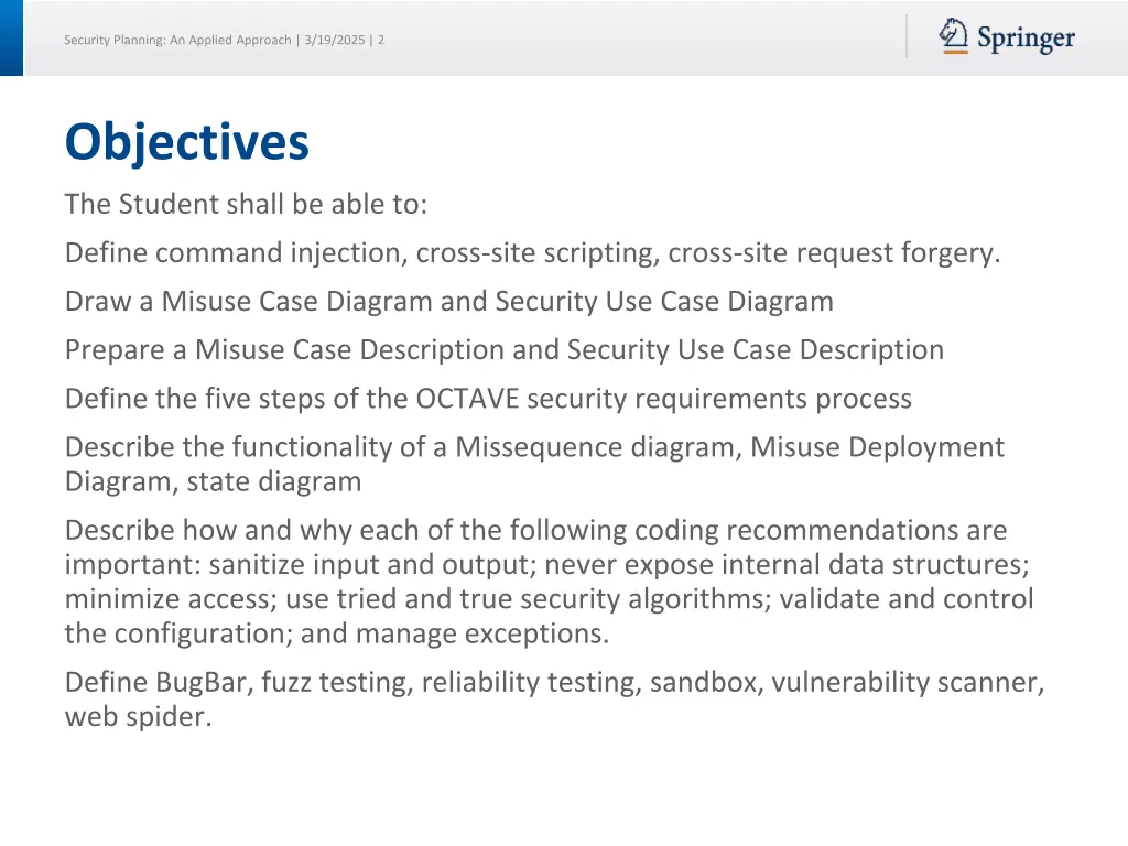 security planning an applied approach 3 19 2025 2