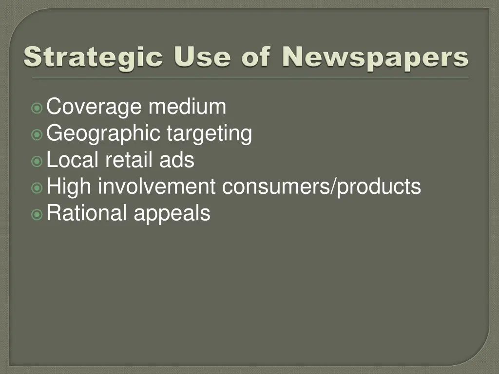 coverage medium geographic targeting local retail