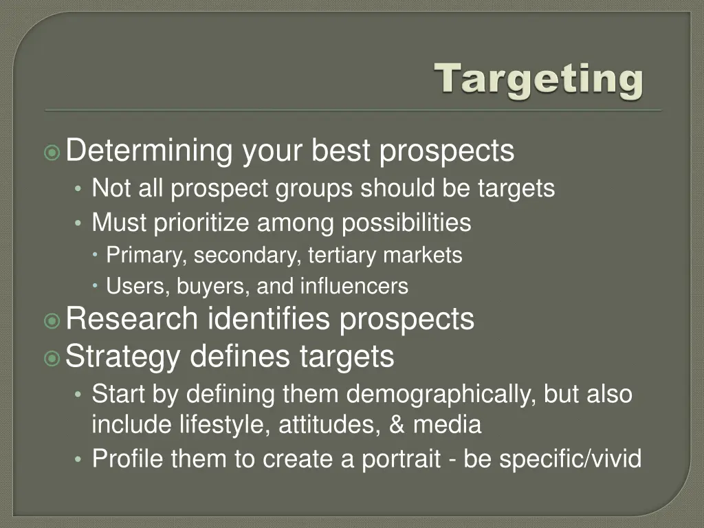 determining your best prospects not all prospect