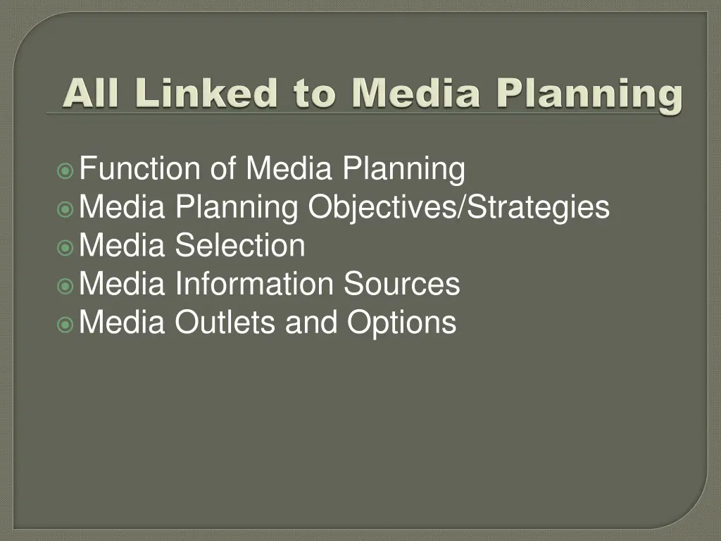 function of media planning media planning