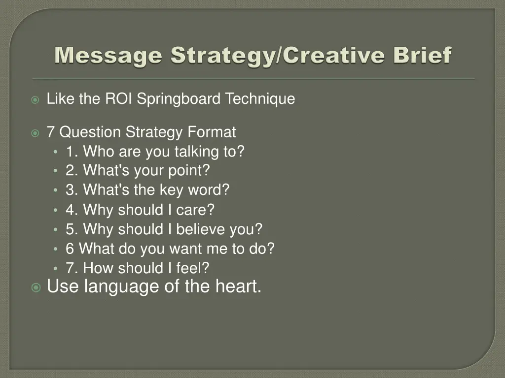 like the roi springboard technique