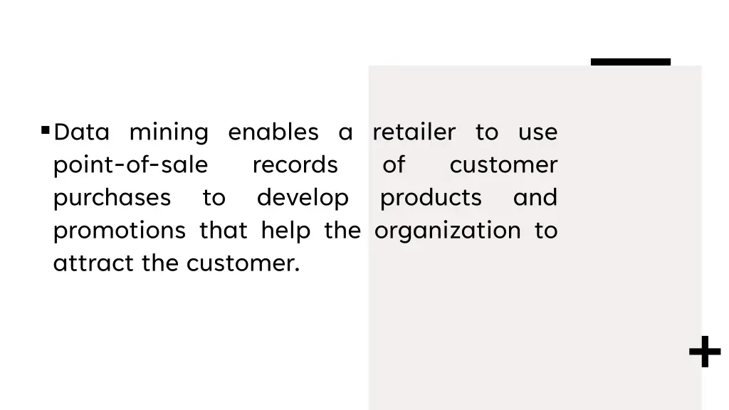 data mining enables a retailer to use point