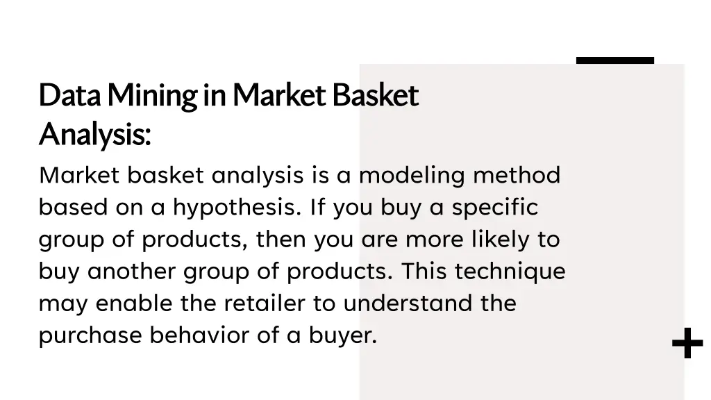 data mining in market basket data mining