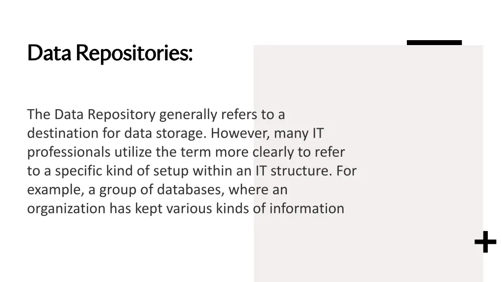 data repositories data repositories