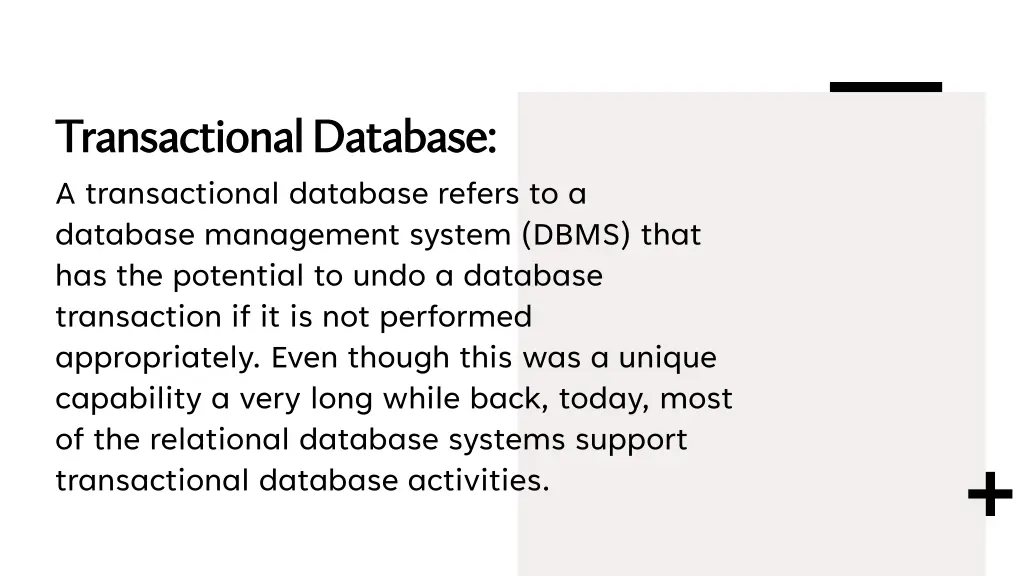 transactional database transactional database