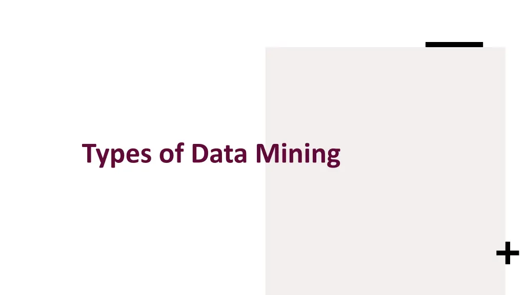 types of data mining