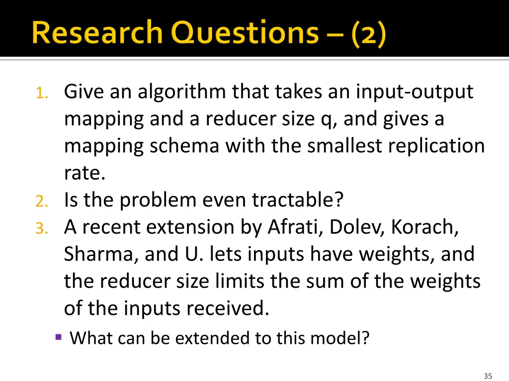 1 give an algorithm that takes an input output