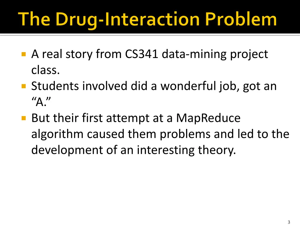 a real story from cs341 data mining project class