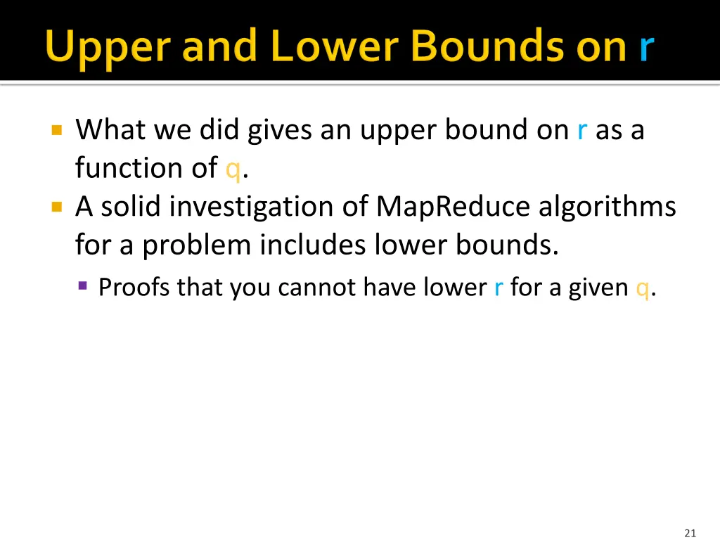what we did gives an upper bound