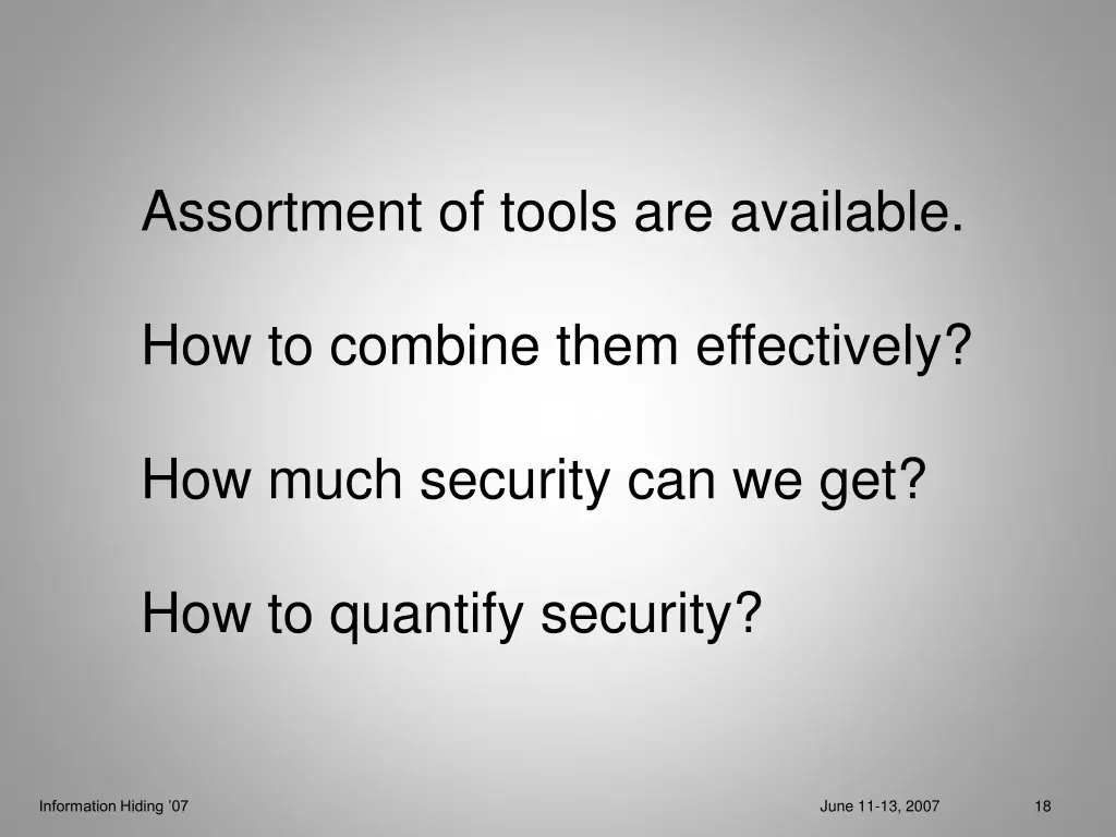 assortment of tools are available