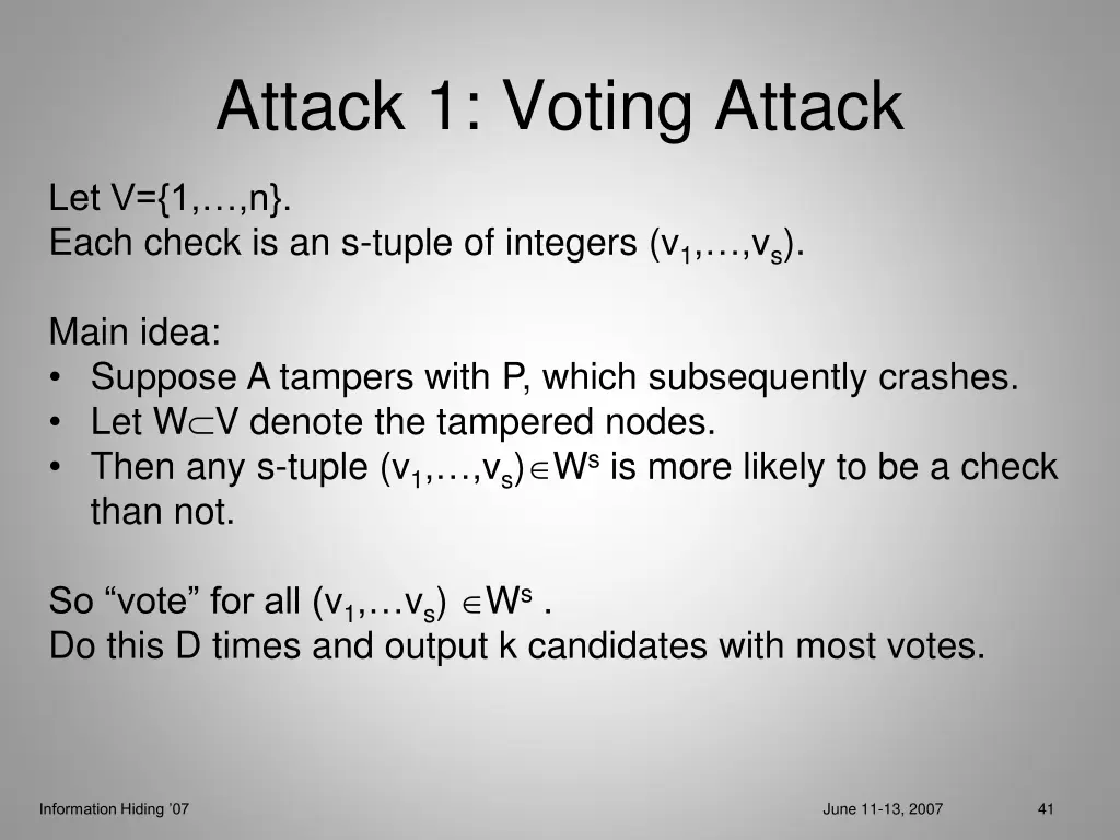 attack 1 voting attack