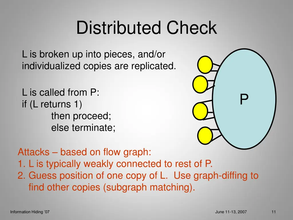 distributed check