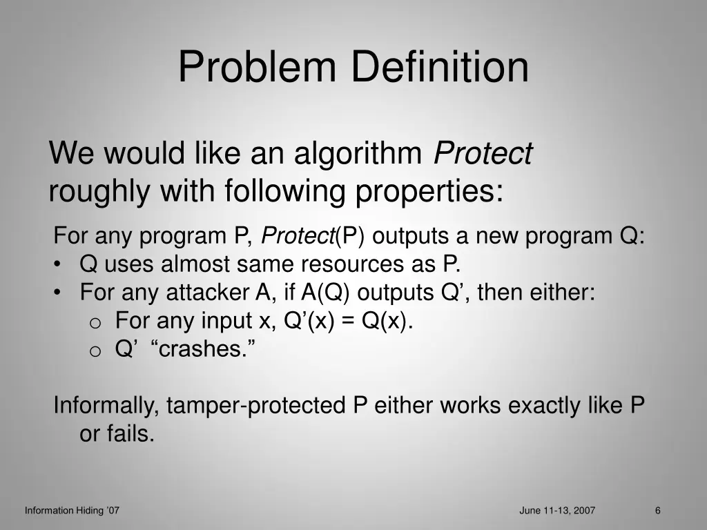 problem definition