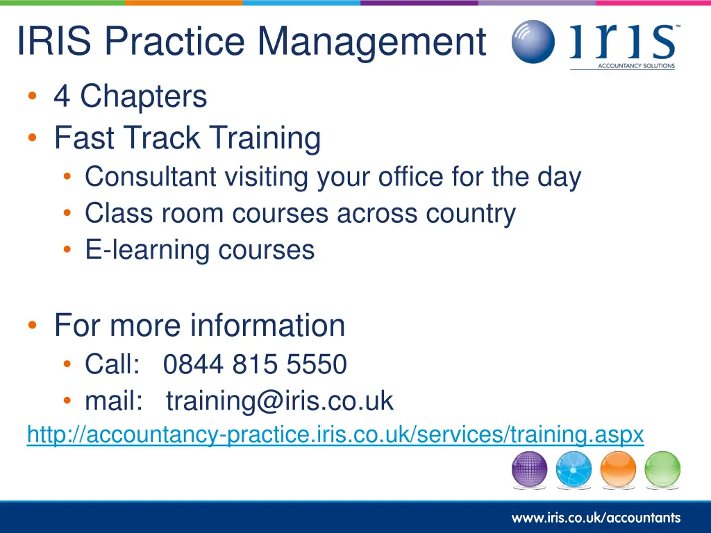 iris practice management 4 chapters fast track