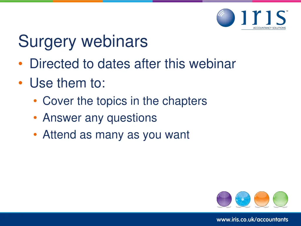 surgery webinars directed to dates after this