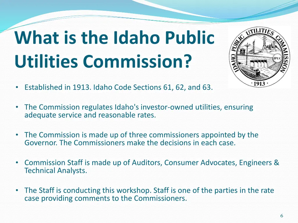what is the idaho public utilities commission