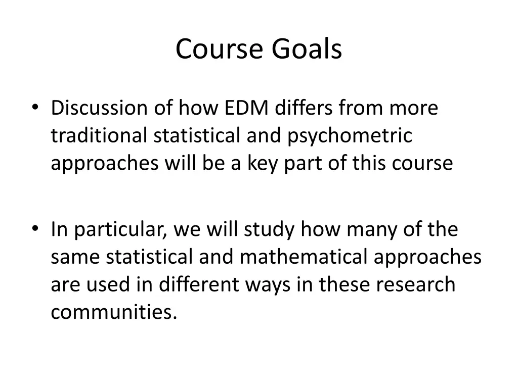 course goals 1