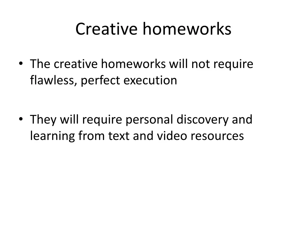 creative homeworks