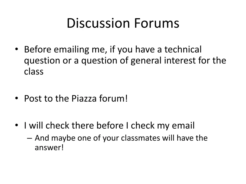 discussion forums
