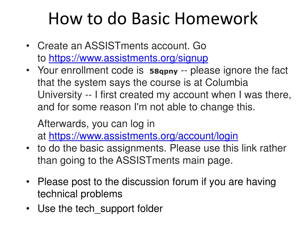 how to do basic homework